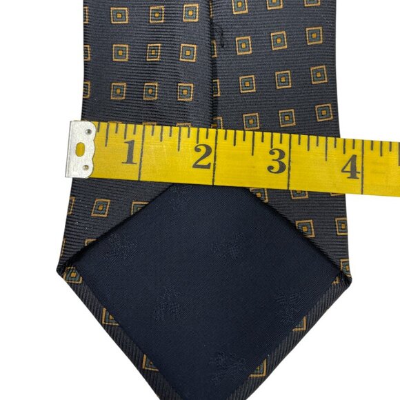 Brooks Brothers Makers Silk Tie Geometric Cubes Black Beige - Picture 5 of 6